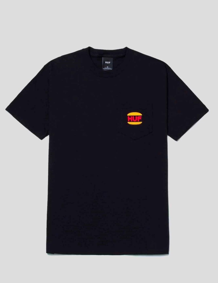 HUF T-shirt regal popket tee nero